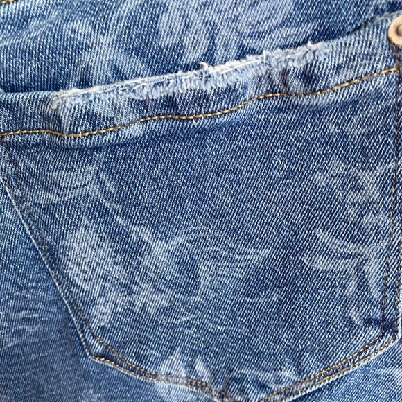 Kensie Floral Print Jean Skirt-Size 10 - Picture 2 of 5